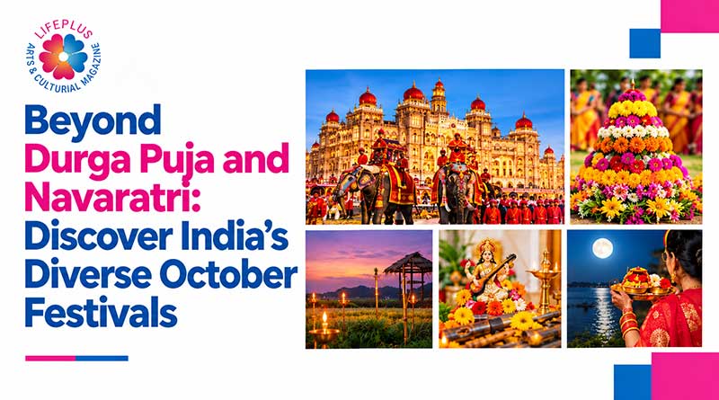 India's diverse October festivals featuring Mysuru Dasara, Telangana's Bathukamma, traditional lamps and festive rituals.